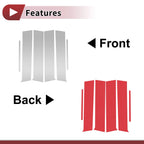 Set of 6 Car Door Pillar Window Trim for Toyota Aqua (2011–2019) Silver Tone