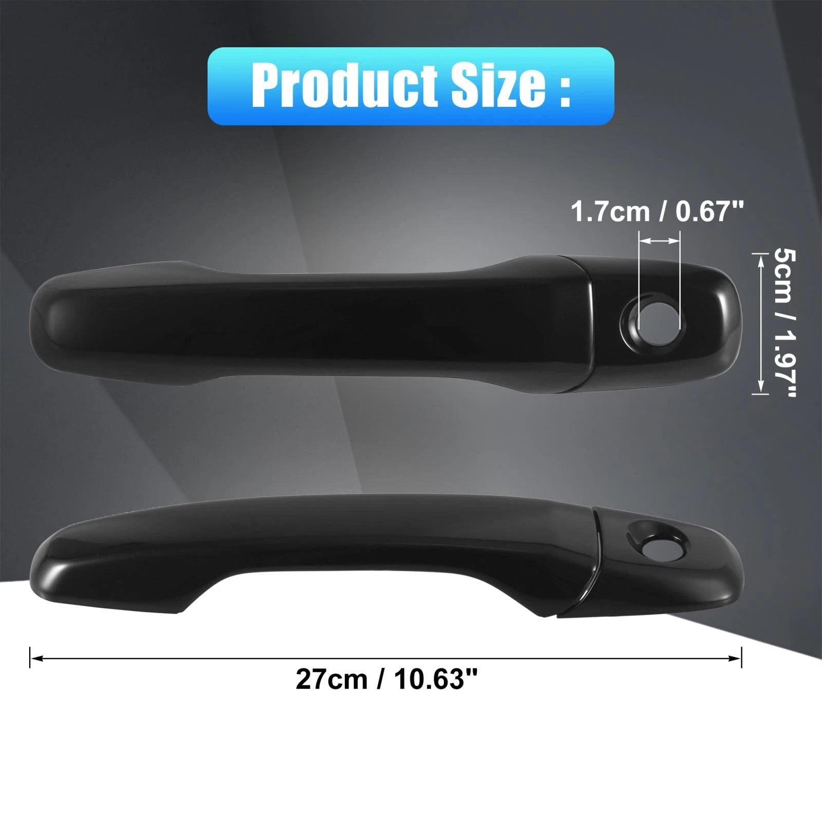 Set of 4 Gloss Black Door Handle Cover Trim for Ford Explorer 