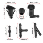Front Windshield Washer Nozzles Hose Kit for Ford Fusion, Toyota Tacoma 