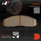 Set of 4 Front Ceramic Brake Pads for Ford F-250 F-350 Super Duty (2013–2021)