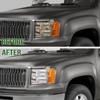 Headlight Replacement Lens for GMC Sierra 1500 2500HD 3500HD (2007–2013)