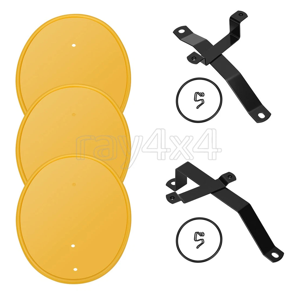 Yellow Number Plate Brackets Kit for Honda Z50 Z50R (1979–1987) with Clips & Bands