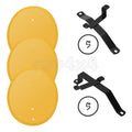 Yellow Number Plate Brackets Kit for Honda Z50 Z50R (1979–1987) with Clips & Bands