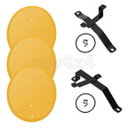 Yellow Number Plate Brackets Kit for Honda Z50 Z50R (1979–1987) with Clips & Bands