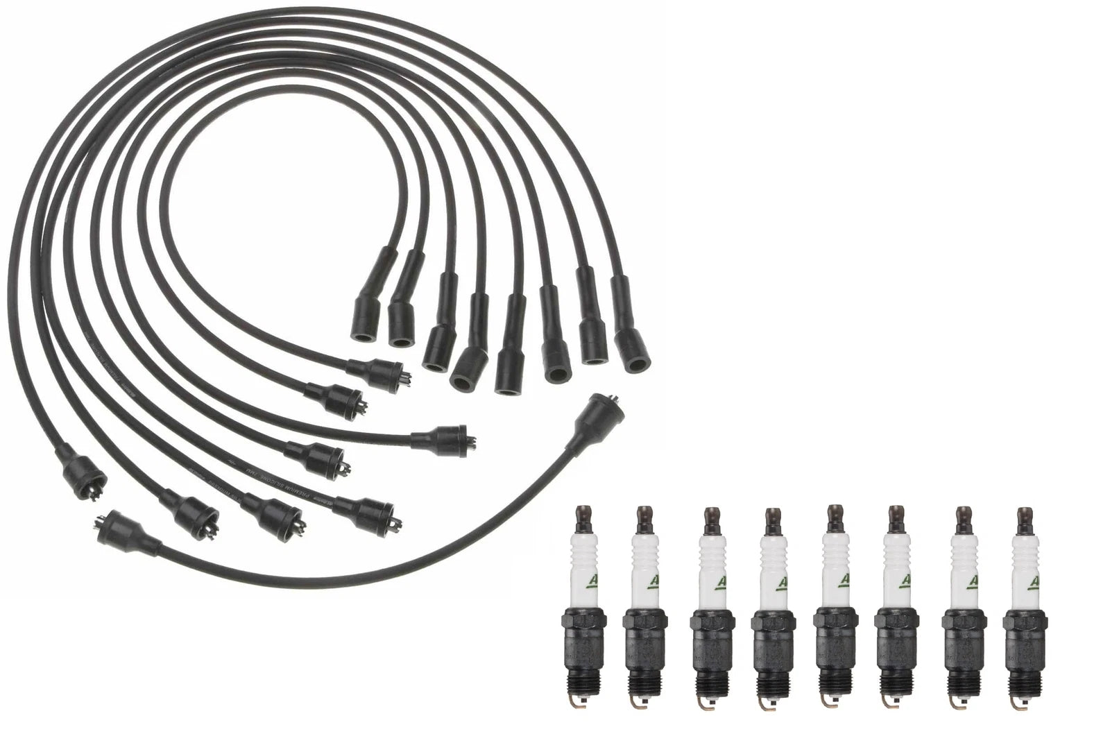 Ignition Wire Set & 8 ACDelco Spark Plugs for Chevy GMC V8