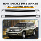 Set of 2 Aluminum Roof Rack Cross Bars for Lexus GX460 (2010–2023)