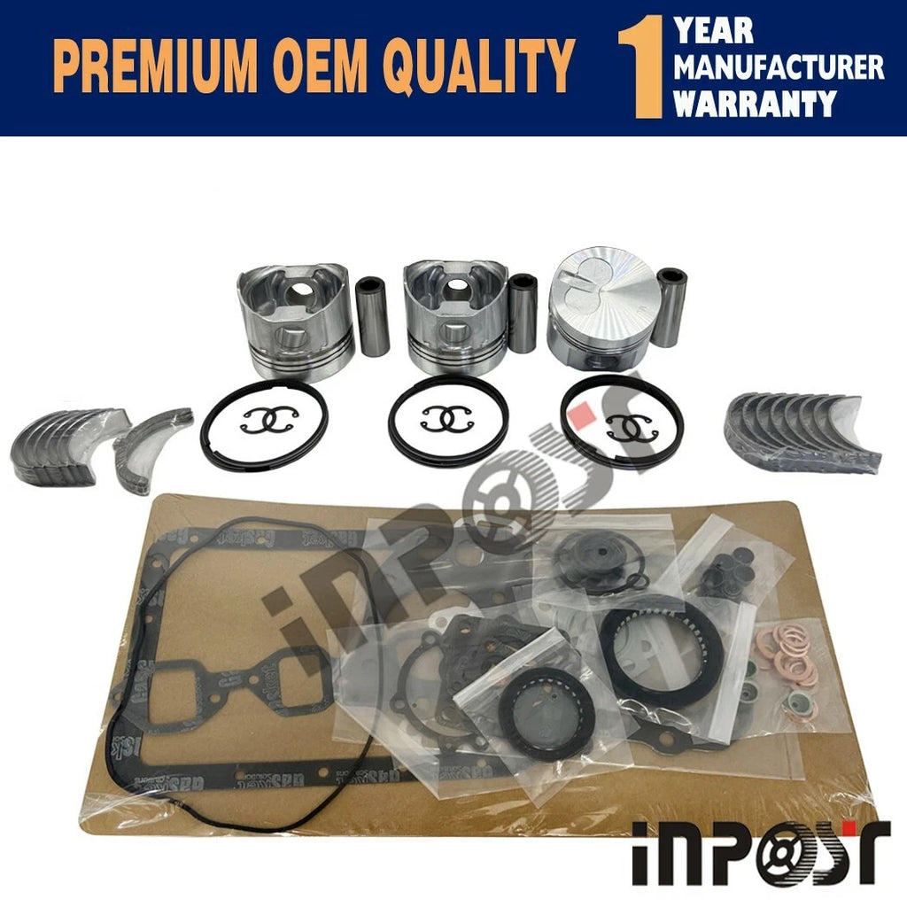 3TNA72 Overhaul Rebuild Kit for Yanmar John Deere 430 455 755 670