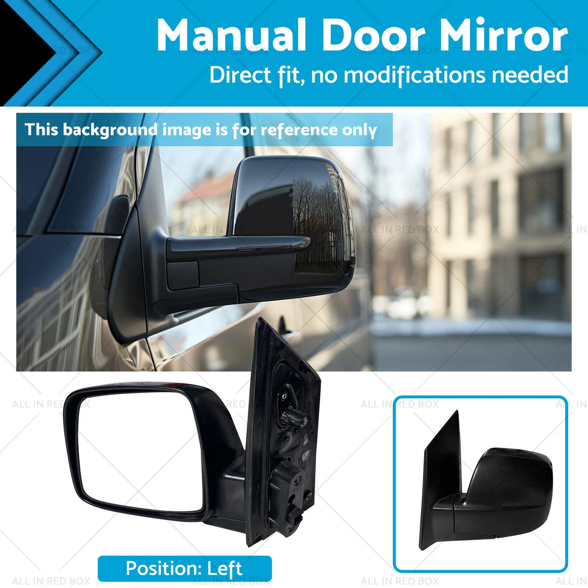 Left Manual Door Mirror 3 Pins for Hyundai ILoad IMax (2008–2018)
