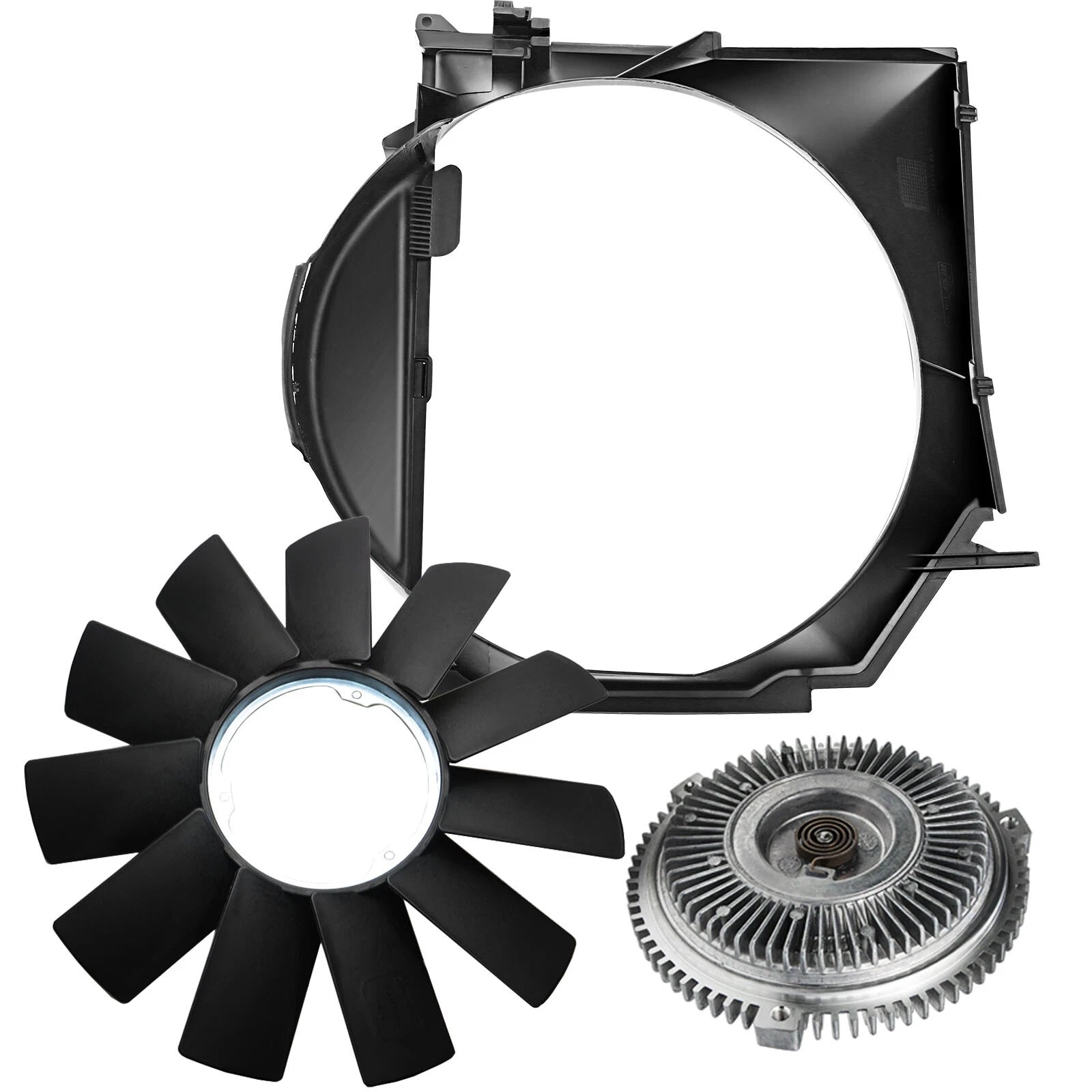 3 Cooling Fan Shroud, Blade & Clutch Kit for BMW E46 (1998–2006)