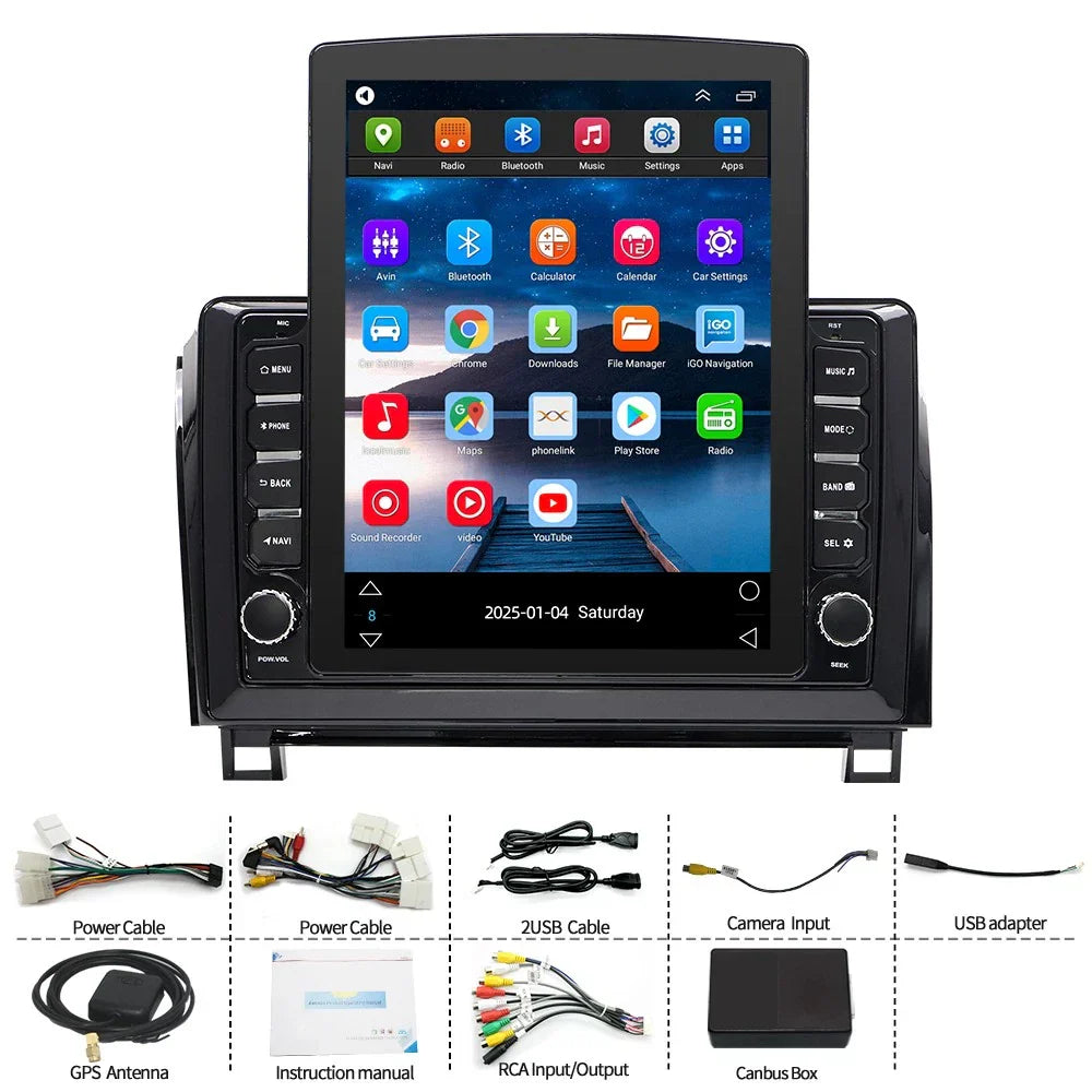9.7'' Vertical Car Stereo GPS for Toyota Tundra, Sequoia (2007-2022)