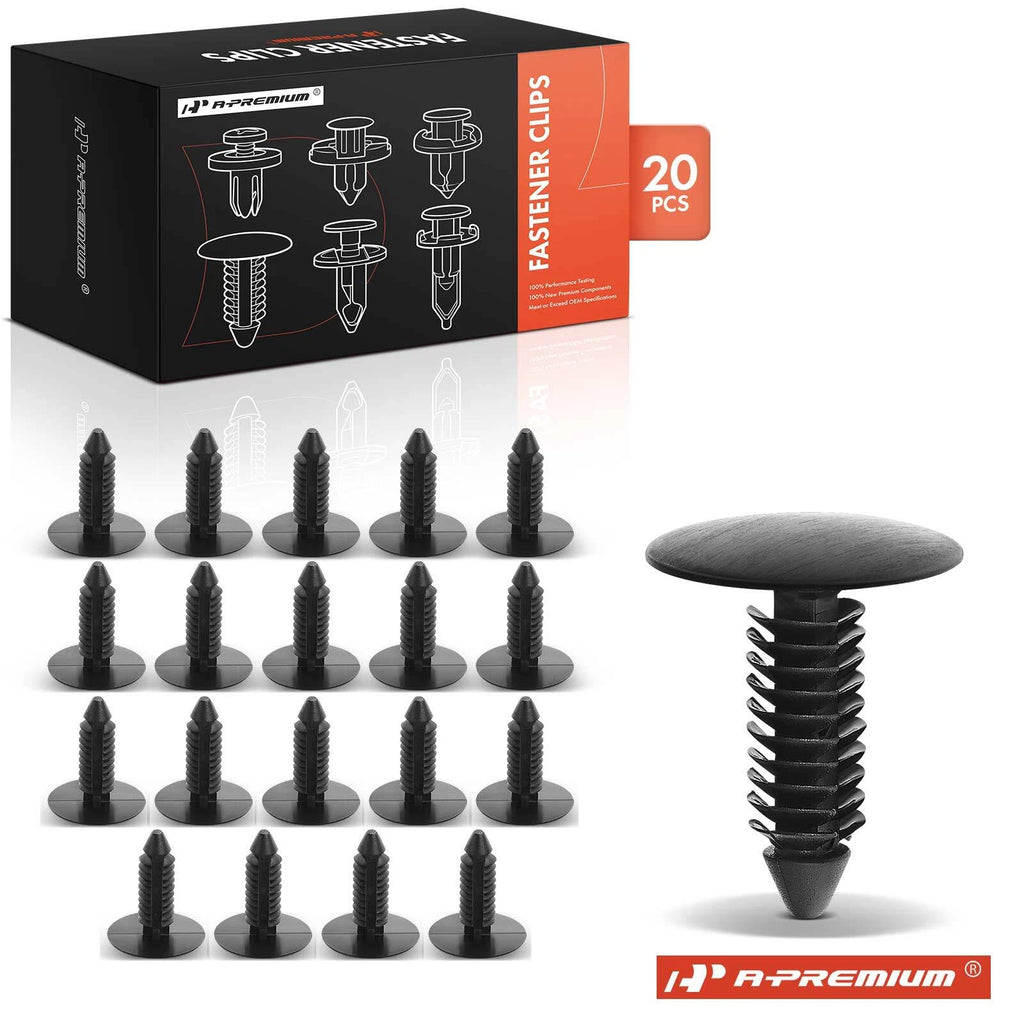 20Pcs 7.5mm Nylon Rear Bumper Cover Clips for Ford Lincoln