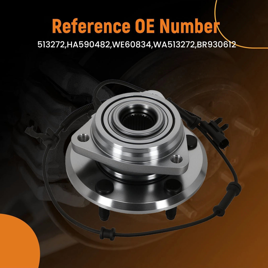 5-Bolt Front Wheel Hub Bearing Kit for Jeep Wrangler (2007–2010) WE60834 ABS