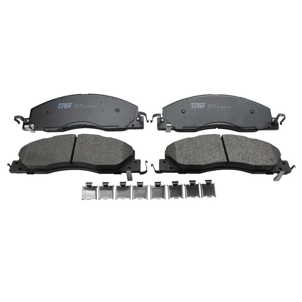 Set of 4 TRW Pro Metallic Slotted Brake Pads for Dodge Ram 2500 3500 (2003–2018)