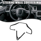 3 Pcs Steering Wheel Cover Trim for Honda Civic (2016-2021) Carbon Fiber