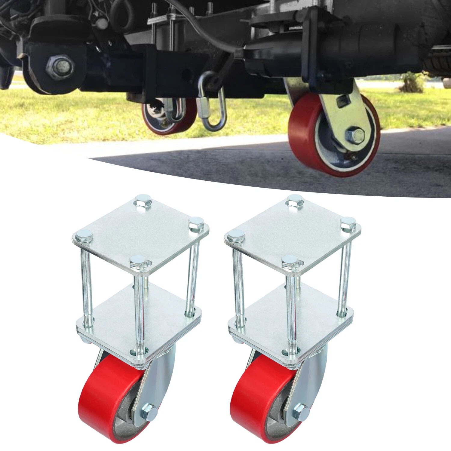 Hitch Mount Skid Wheel for RV Trailer 5th Wheel (2.5" or 3" Receivers)