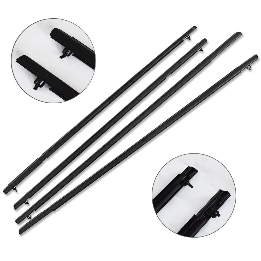 Set of 4 Window Weatherstrip Moulding Trim Seals for Honda Civic (2006–2011)