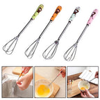 1pc Manual Whisk Beater Stainless Steel Tool for Coffee Cooking Mixer