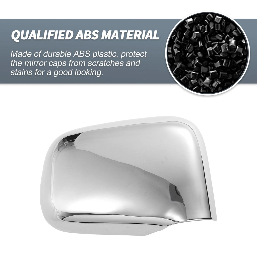 2X Rearview Mirror Cover Overlay Chrome for Honda CR-V (1992–2001)