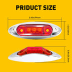 10X Red Amber Side Marker Lights for Truck Trailer