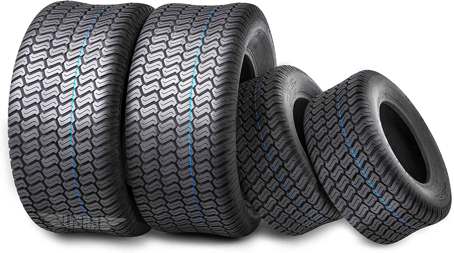 Set of 4 Wanda Lawn Mower Turf Tires 15x6-6 & 20x8-10 4PR -13016/13039
