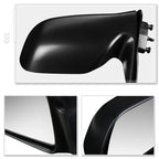 Set of 2 Textured Convex ATV Handlebar Mount Side View Mirrors