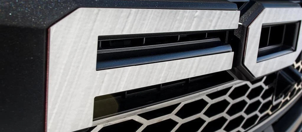Brushed Stainless Grille Letters Set Replacement for Ford F-150 Raptor (2017–2018)