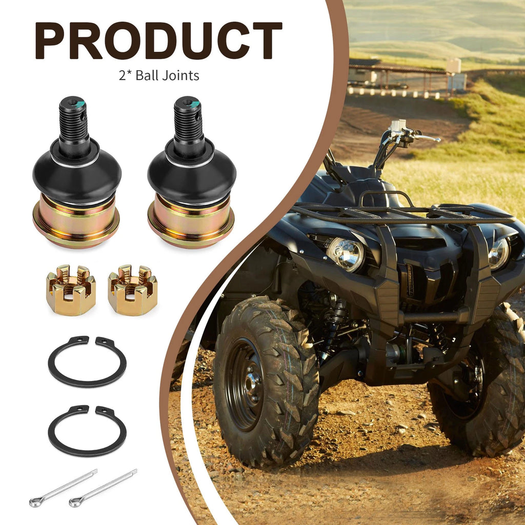 Set of 2 Front Upper/Lower Ball Joints for Yamaha Kodiak 700 YFM700K (2016–2024)