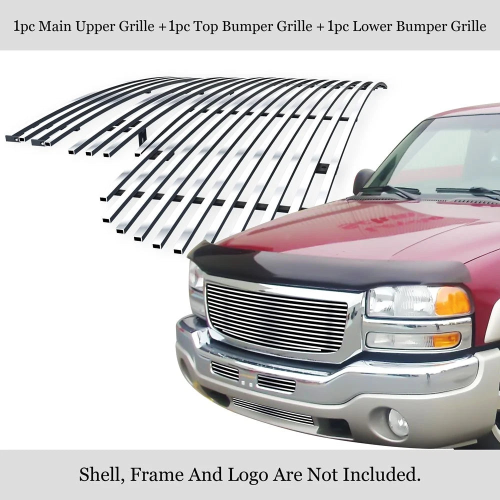 Chrome Billet Grille Insert Combo for GMC Sierra 1500/2500/3500 (2003-2006)