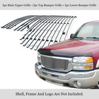Chrome Billet Grille Insert Combo for GMC Sierra 1500/2500/3500 (2003-2006)