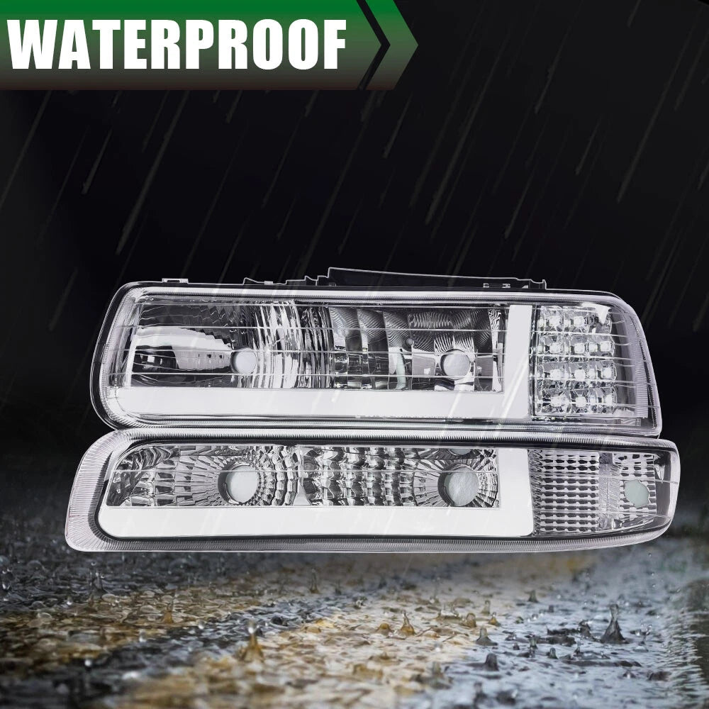 LED DRL Headlight and Bumper Lamps for Chevy Silverado 1500 2500 HD