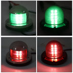2X LED Bow Navigation Lights for Marine Boat Yacht Pontoon (12V)