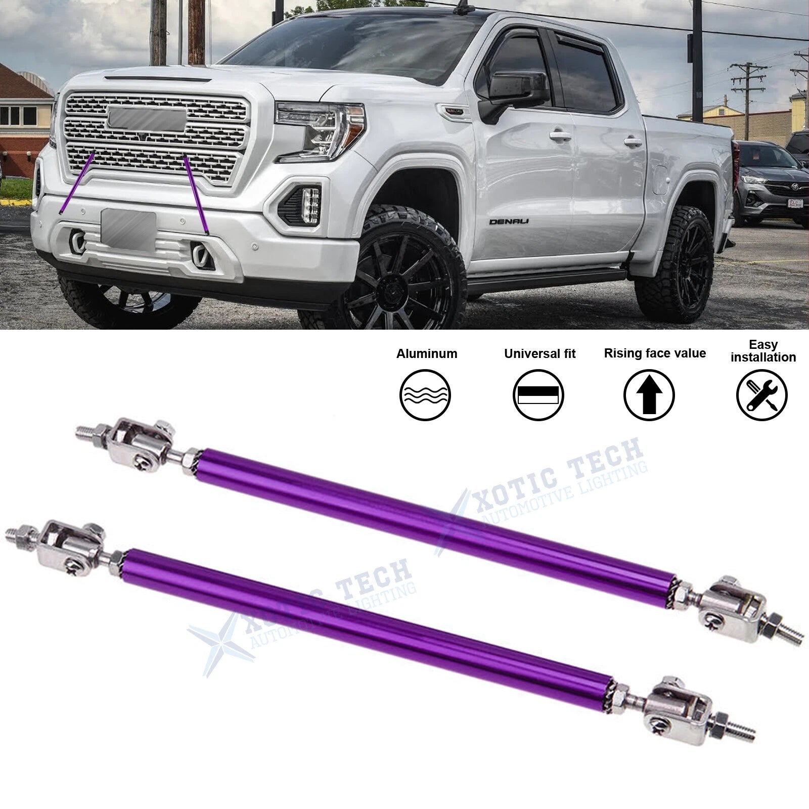 Front Bumper Splitter Rod Strut Tie Bar for GMC (2020–2023)
