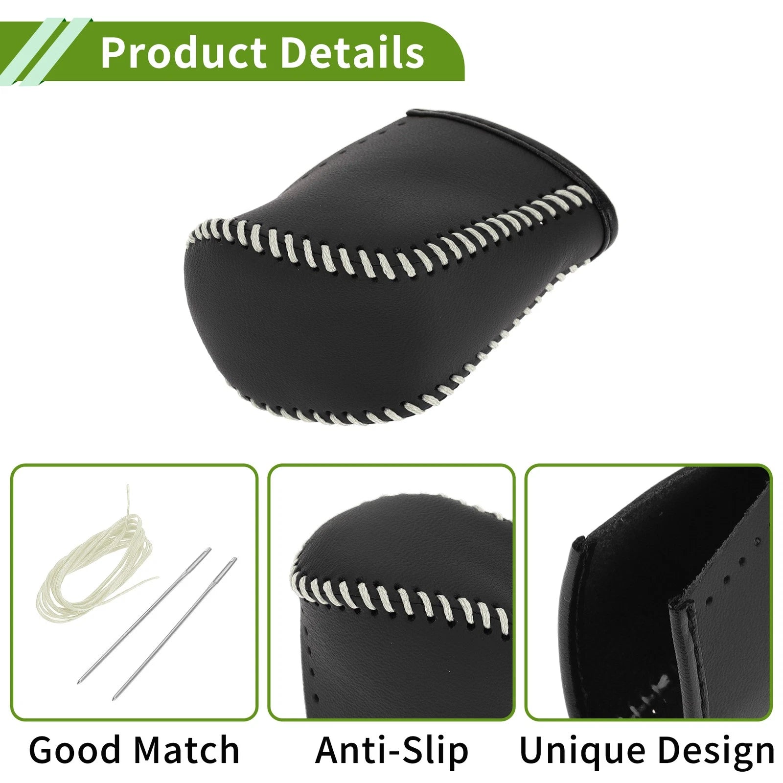 Gear Shift Knob Cover for Lexus NX300 (2014–2021) Black Beige Faux Leather