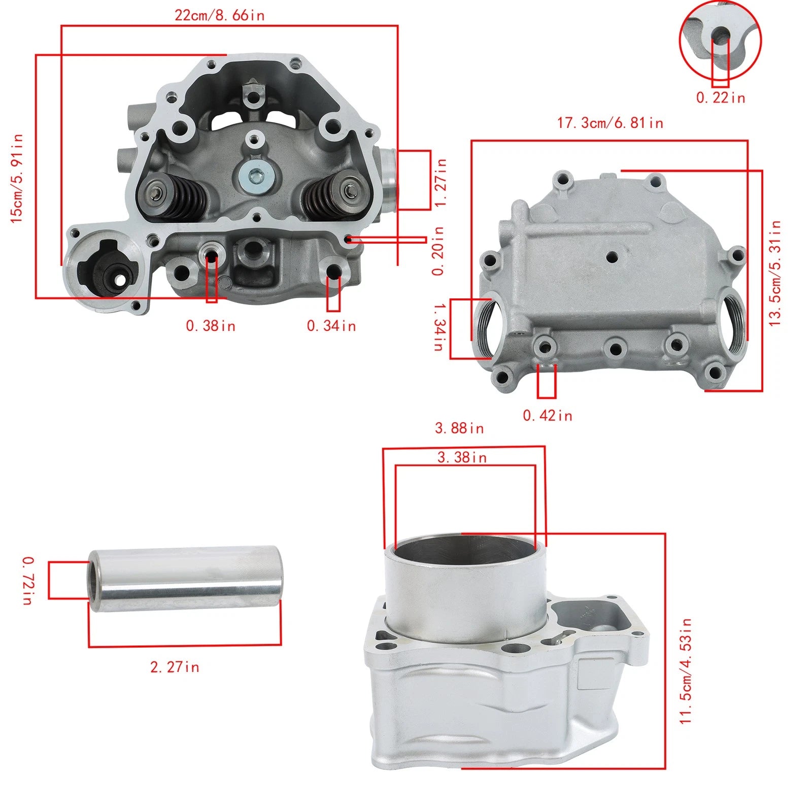 Cylinder Head Cover & Gasket Kit for Honda TRX500