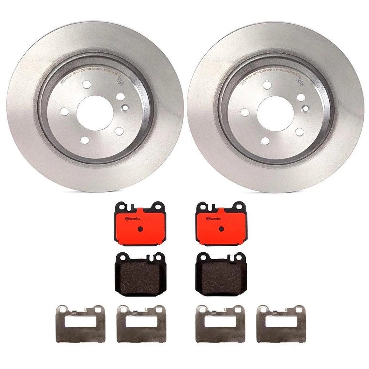 Brembo Rear Brake Kit Ceramic Pads Disc Rotors for Mercedes-Benz ML Class (1998–2005)
