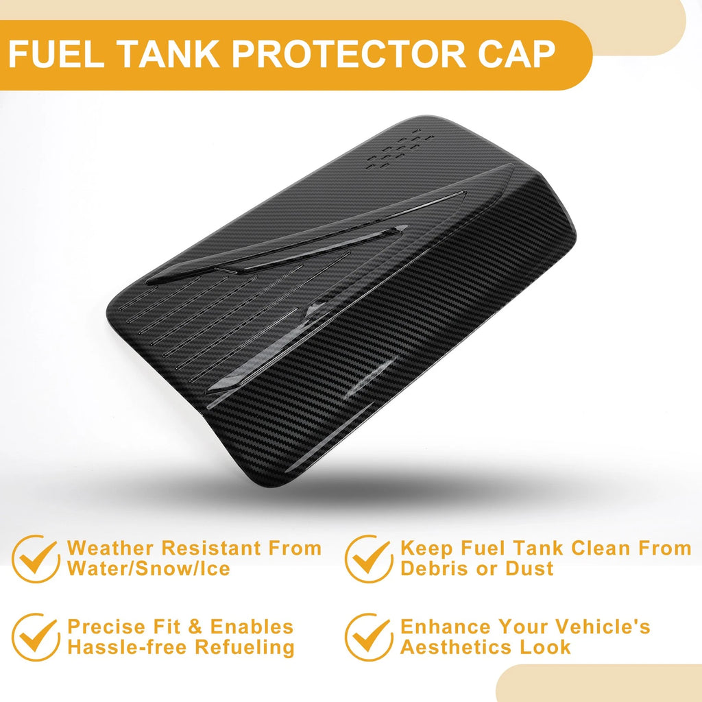 Fuel Tank Door Cap for Mitsubishi L200 (2024–2025) Carbon Fiber Black