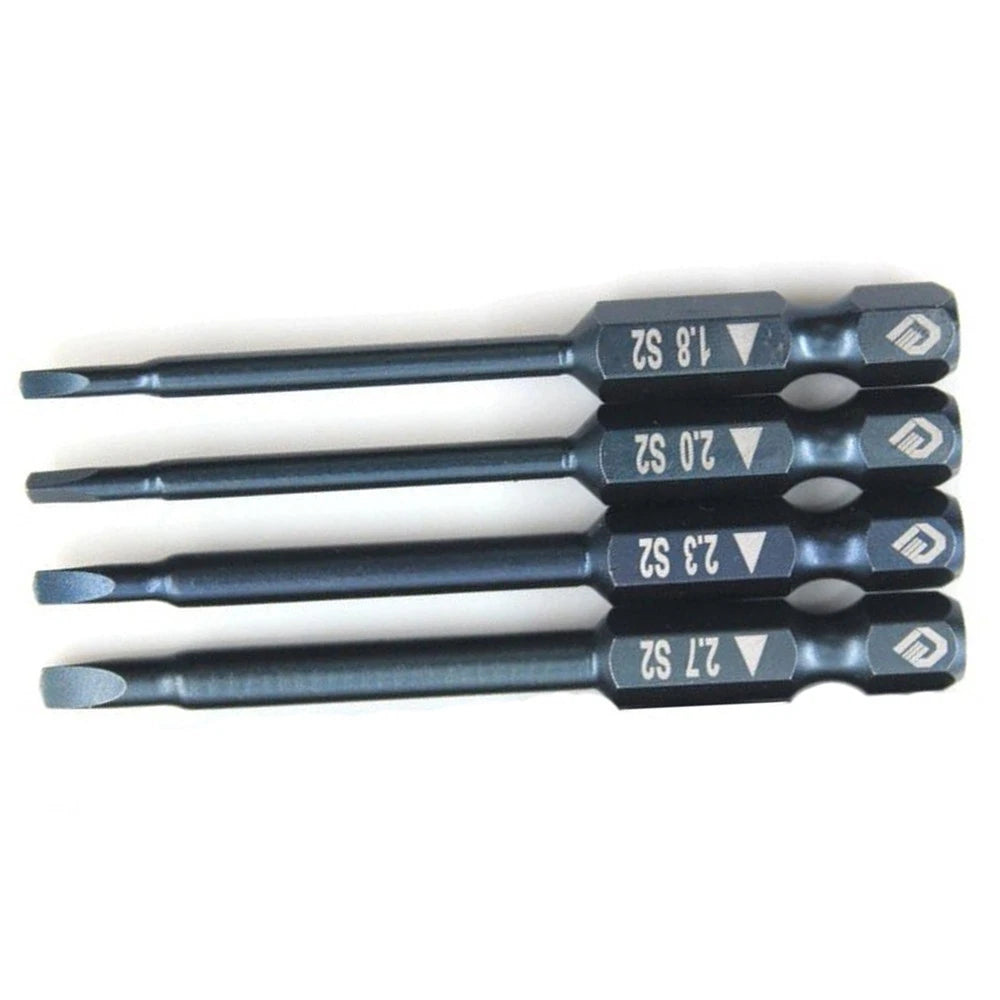 Set of 4 Triangle Electric Magnetic Screwdriver Bits 65mm 1/4 Hex Shank