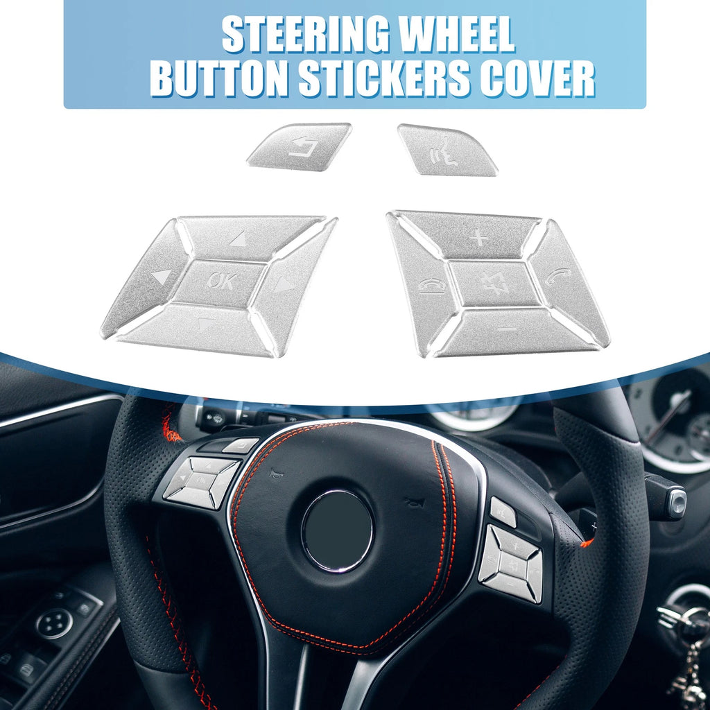 Set of 12 Steering Wheel Button Stickers for Mercedes Benz 