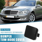 Front Bumper Tow Hook Cover for Mercedes-Benz W221 2007-2009 Gloss Black
