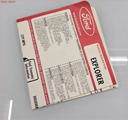Original Dealer Window Sticker for Ford Explorer 4x4 (2002)