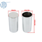 Set of 4 Lug Nut Covers for Truck (33mm Screw-On Flat Top)