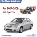Headlight Assembly Set of 2 for Kia Spectra (2007–2009) - Includes Bulbs