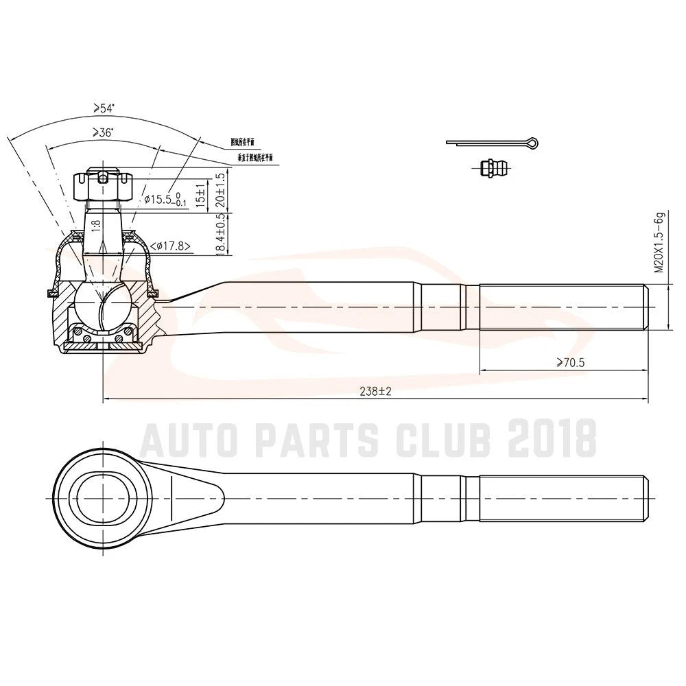 Set of 8 Front Tie Rod Ends for Dodge Ram 1500 (1997–1999) 2WD/RWD