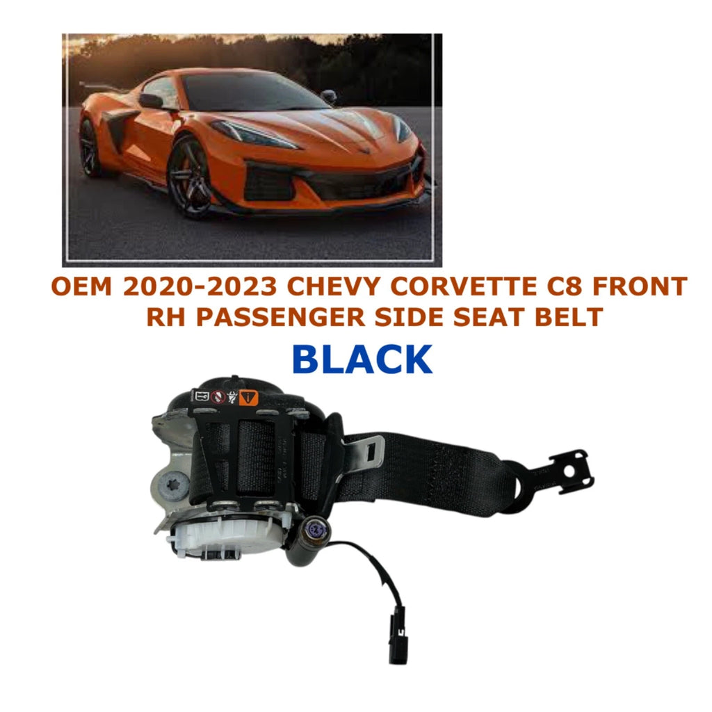 Front Right Side Seat Belt for Chevy Corvette C8 (2020–2025) - Black