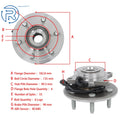 Set of 2 Rear Wheel Hub Bearings w/ABS Sensor for Lincoln Navigator (2003–2006)