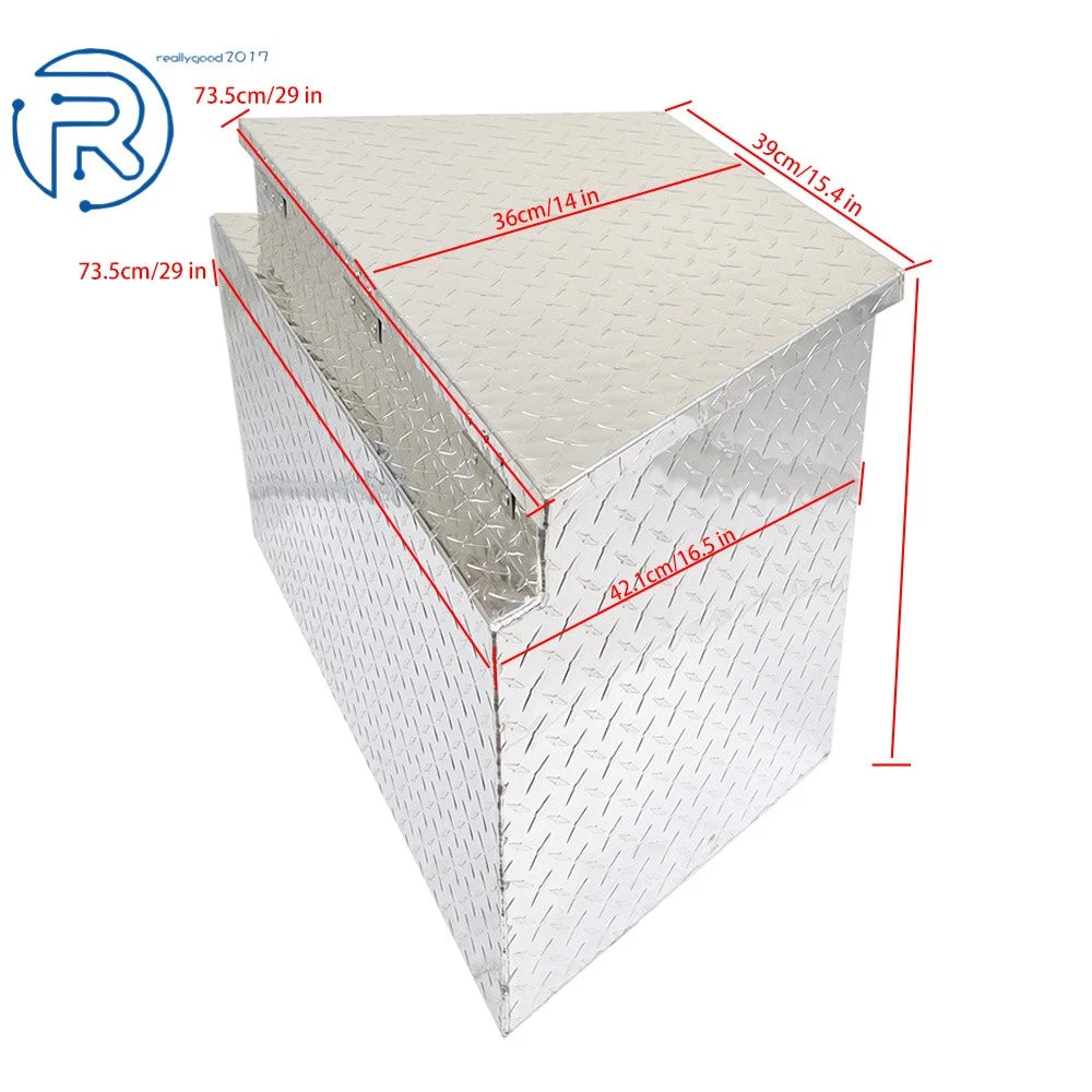 Heavy Duty Aluminum Tool Box for Pickup Truck (29"×17"×18")