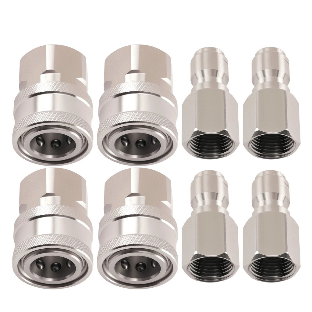 Set of 8 Quick Connector Pressure Washer Adapters for Garden Hose NPT