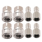 Set of 8 Quick Connector Pressure Washer Adapters for Garden Hose NPT
