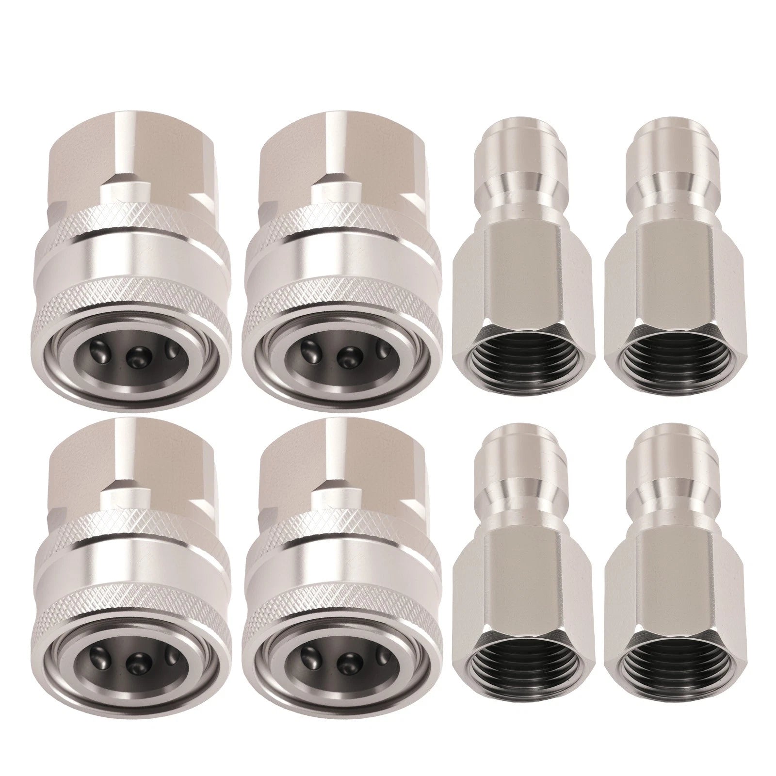 Set of 8 Quick Connector Pressure Washer Adapters for Garden Hose NPT