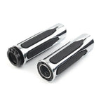 Chrome Soft Touch Hand Grips for Harley Touring Street Road Glide (2014-2023)